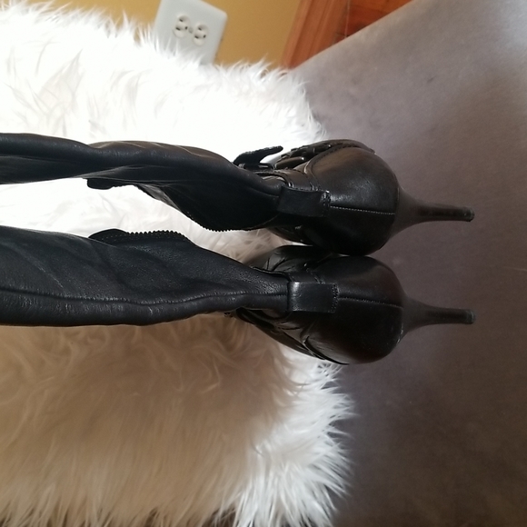 Coach Real Leather hidden platfom boots EUC Size10 - Picture 3 of 6